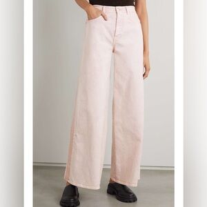 STELLA MCCARTNEY
Canvas-trimmed high-rise wide-leg jeans